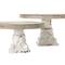 Hello Honey® Distressed White Wood & Metal Pedestals Set